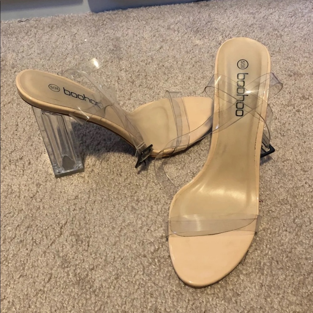 Clear Block Heels